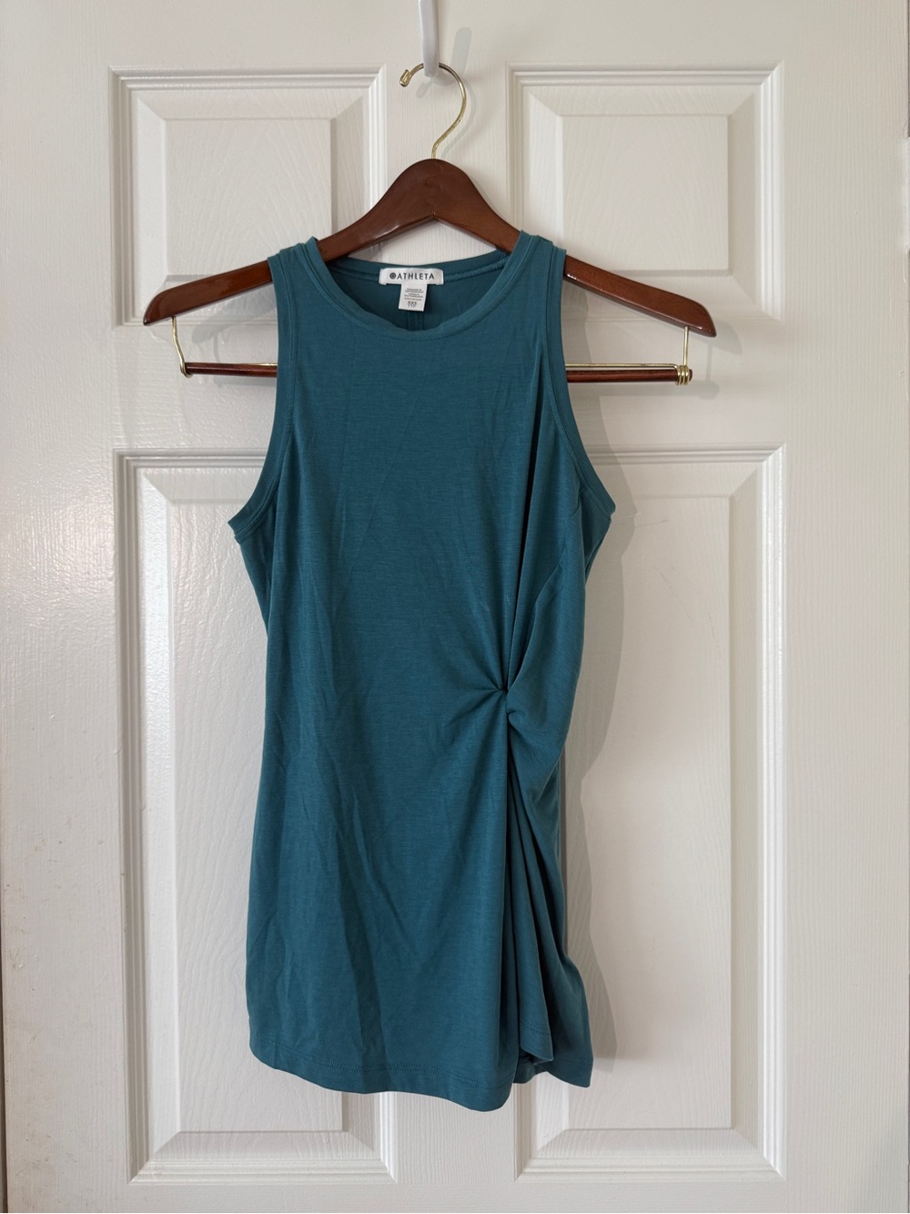 Athleta Teal Radiate Sleeveless Tank Camisole Knot-Detail